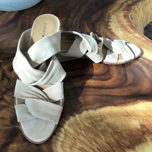 Lucky Brand Rhilley Knotted Nude Wedge Sandal